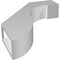 Ekena Millwork 3-in. W x 14-in. D x 18-in. H Del Monte Architectural Grade PVC Knee Brace BRCP03X14X18DEL - alternate 6
